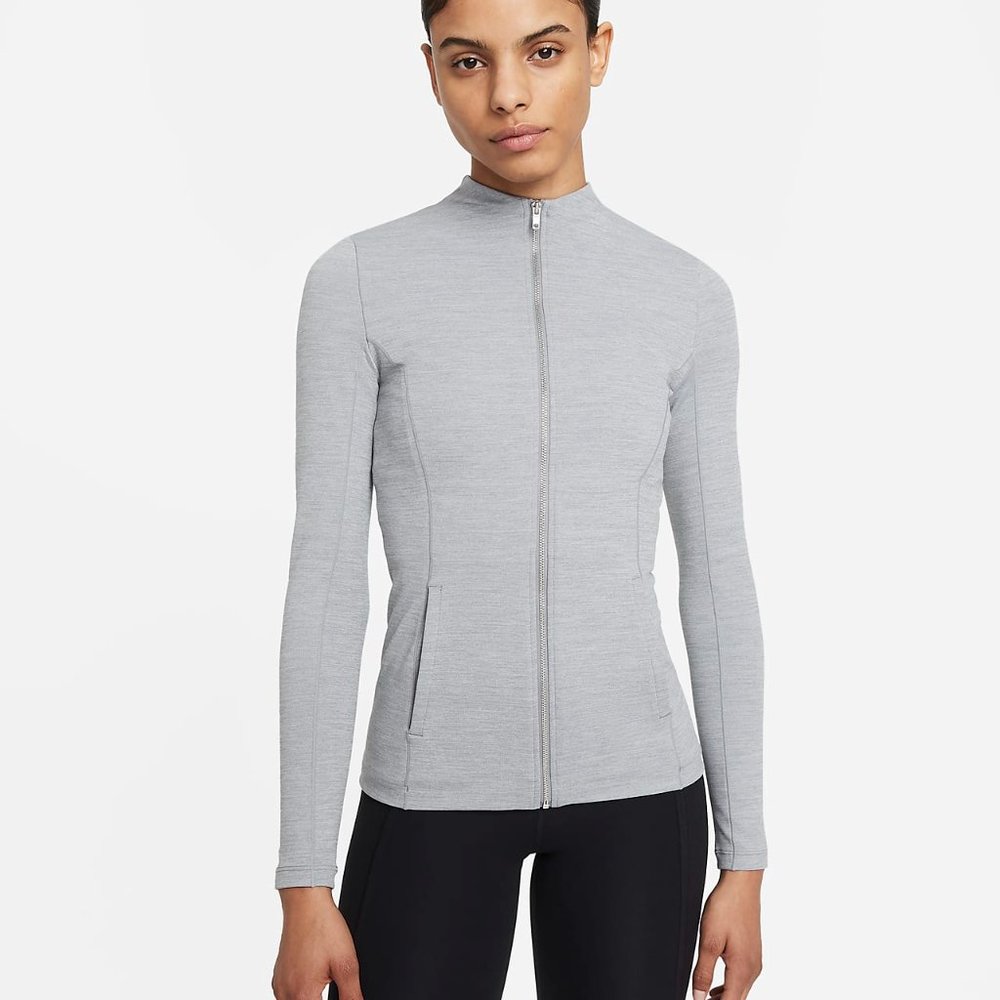 Nike Dri-FIT Yoga Luxe Jacket - Gray - Size Medium